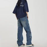 Unisex Jeans Vintage Washed Old Jeans Loose