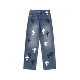 CHH Chrome Hearts Jeans Unisex Casual Loose Jeans