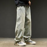 Unisex Jeans Washed Old Jeans Loose Casual Pants