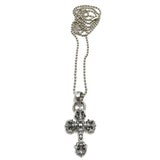 Chrome Heart Necklace Flame Cross Pendant