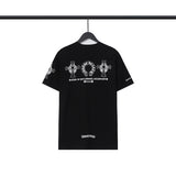 CHH Chrome Heart T Shirts Chrome Hearts Cross Sanskrit Print Short Sleeve Crew Neck T-Shirt
