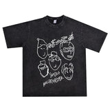 Rock Star T Shirt Sunset Band Rock Cotton Printed T-shirt Men and Women Washed