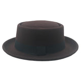 Walter White Hats Bowler Men's Hat Wool Woolen Hat Female Felt Cap Curling Small Brim