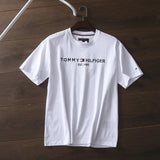 Tommy T Shirts Tommy Embroidered Letter Short Sleeve T-shirt