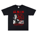 Rock Star T Shirt GG Allin Personalized Printed T-shirt Short Sleeve Loose Cotton Men and Women