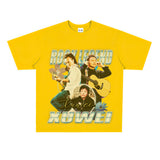 Rock Star T Shirt Chinese Singer Xu Wei Commemorative Edition Printed Loose Retro T-shirt