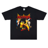 Rock Star T Shirt Printed Pure Cotton Loose T-shirt Men and Women Short Sleeve