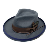 Walter White Fedora Wool Felt Hats Monochrome Embroidered Jazz Top Hat Denim