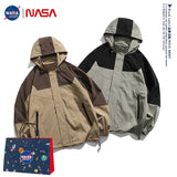 Nasa Jacket Spring Couple Colorblock All-Matching Hooded Jacket
