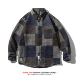 Men Long-Sleeved Shirt Men Winter Loose Casual Long Sleeves Shirt Coat