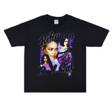 Rock Star T Shirt Printed Pure Cotton Loose T-shirt Men and Women Short Sleeve