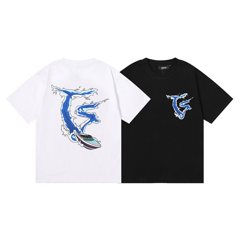 Trapstar T Shirts Trapstar Print Loose Casual Crew Neck Short Sleeve T-Shirt