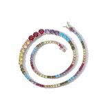 Zircon necklace colorful gradient size