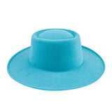 Walter White Fedora Flat Top Hat Fashion Knight Dome Woolen Hat Autumn and Winter Fur Felt Hat
