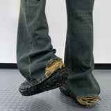 Unisex Jeans Casual Vintage Niche Rivet Trousers
