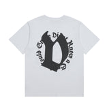 Vlone T Shirt Spring Summer Smiley Letter Pattern Crew Neck