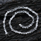 Zircon necklace square zircon tennis chain