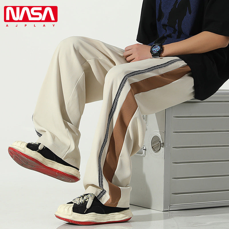 Nasa Sweatpants Men's Casual Pants Spring and Autumn Teenagers Long Straight Pants
