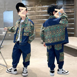 Boy Jacket Fried Street Boys Spring Denim Suit Boys Korean Fashion Clothes Fashion