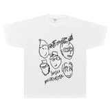 Rock Star T Shirt Sunset Speed Band T-shirt Rock American Small Neckline Cartoon Dizzy Street Loose Printed Trendy Men's Short Sleeve