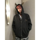 Unisex Baseball Jersey Doberman Cardigan Fleece Hooded Sweater