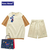 Nasa Tracksuit Summer Men's Short Sleeve T-shirt Shorts