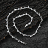 Zircon necklace heart-shaped oval patchwork tennis chain