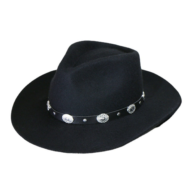 Walter White Fedora Tibetan Wool Top Hat Cross Woolen Western Cowboy Hat