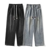 Unisex Jeans autumn and winter washing water old loose jeans