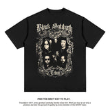 Rock Band T Shirt Short-Sleeved T-shirt Washed Old