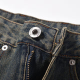 Unisex Jeans Vintage Pull Jeans Washed Trousers
