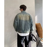 Unisex Baseball Jersey Vintage Make Old Denim Jacket