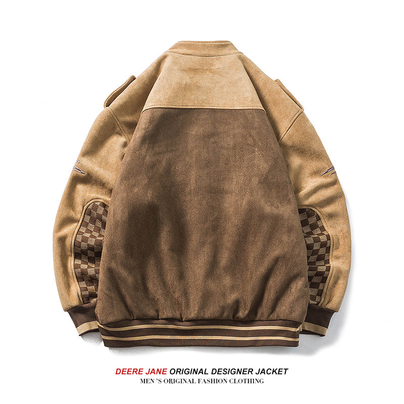 Men's Baseball Jacket Spring Baseball Uniform Men's Loose Vintage Motorcycle Clothing Jacket Jacket