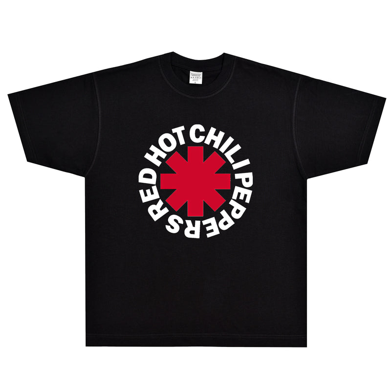 Rock Star T Shirt Red Hot Chili Peppers Logo Band Rock Loose Street Short Sleeve