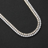 Zircon necklace copper inlaid zircon single row chain