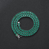 Zircon necklace green full zirconium