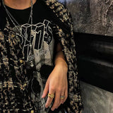 Chrome Heart Ring Cross Trend