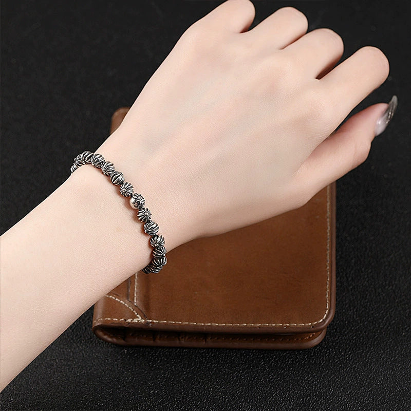 Chrome Heart Bracelet Male Flower Ball