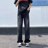 Unisex Jeans Retro Ripped Jeans Men