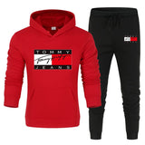 Tommy T Hoodie Casual Sports Suit Sweatpants