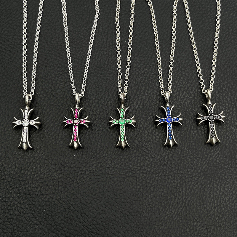 Chrome Heart Necklace Cross Necklace