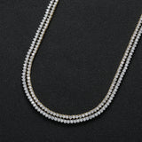 Zircon necklace copper micro-paved zircon single row tennis chain