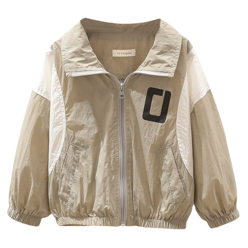 Boy Jacket Children's Sun Protection Clothing Boys Summer Thin Sun Protection Clothing Baby Ice Silk Breathable