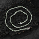 Zircon necklace apple green tennis chain