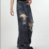 Unisex Jeans American Vintage Ripped Jeans Washed and Old