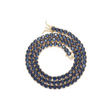 Zircon necklace blue single row chain