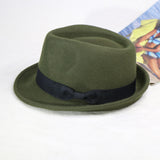 Walter White Fedora Wool Felt Top Hat Men's Fedora Hat Autumn Winter Retro British Hat