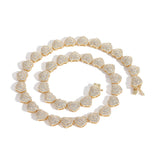 Zircon necklace Heart shaped tennis chain