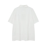 CHH Chrome Heart T Shirts Sanskrit horseshoe print polo shirt short sleeve