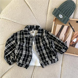Boy Jacket Coat Spring Boys and Girls Coat Baby Korean Fashion Plaid Top Fashion